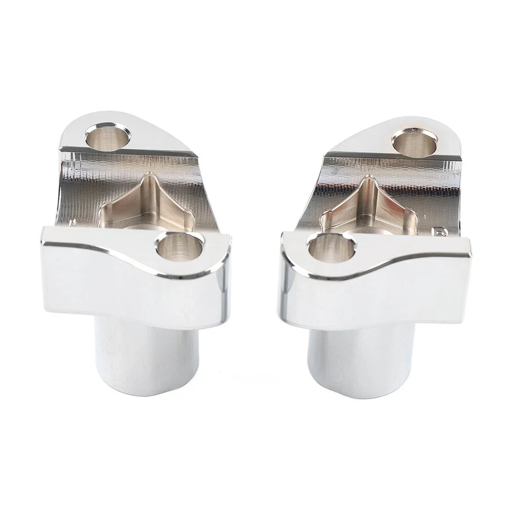 2" Straight Handlebar Risers for Harley Dyna Sportster Softail Chrome