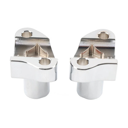2" Straight Handlebar Risers for Harley Dyna Sportster Softail Chrome