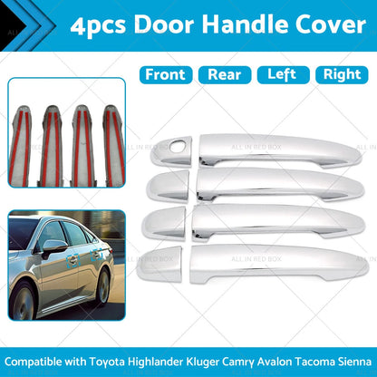 4PCS Door Handle Covers for Toyota Highlander, Kluger, Camry, Avalon, Tacoma
