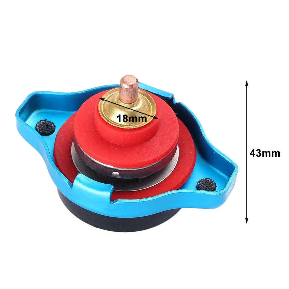 1.3 Bar Thermostatic Gauge Radiator Cap for Car Water Temp Meter Blue