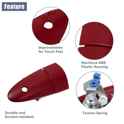 Red Front Left Car Exterior Door Handle for Honda CR-Z (2011-2016)