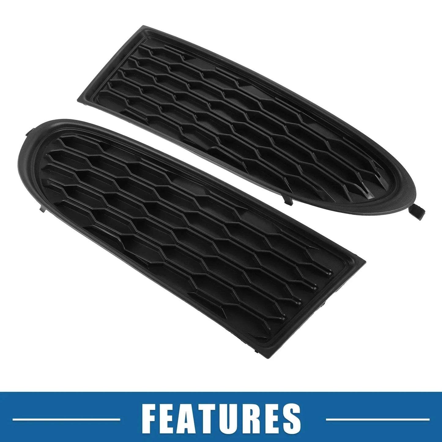 Front Fog Light Cover Grille for Dodge Journey 2011-2020 Black (Set of 2)