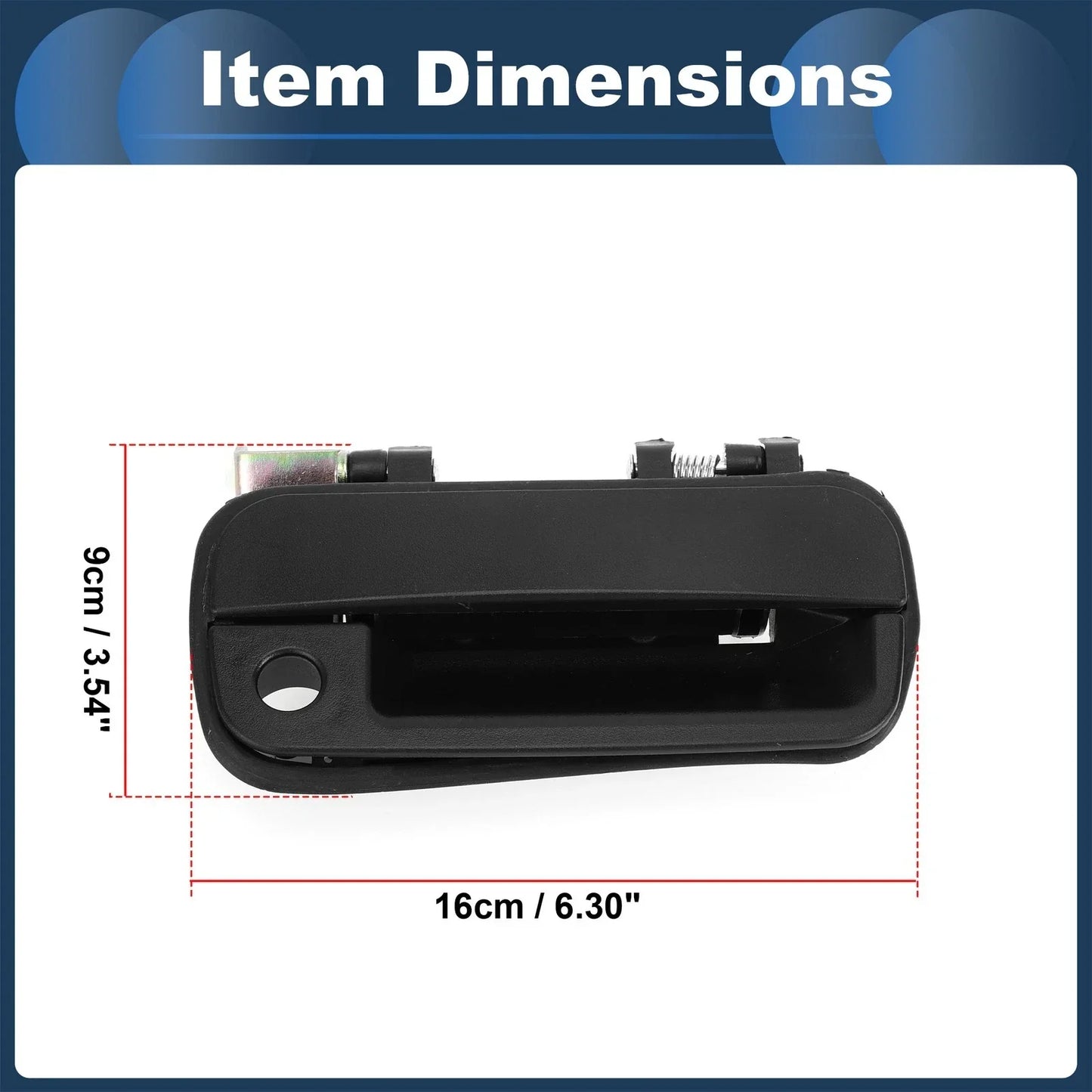 Front Right Exterior Door Handle for Hyundai Excel (1990-1994) - Black, 1 Pcs