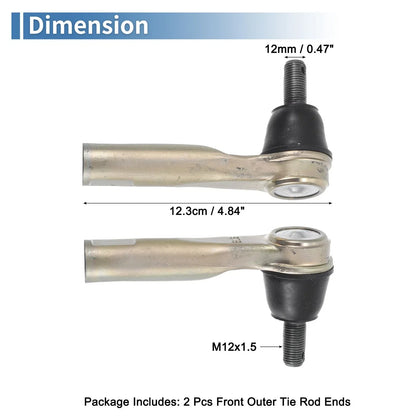 2 x Front Outer Tie Rod End Links for Honda CR-V (2007-2011)