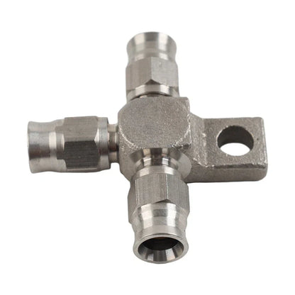 Stainless Steel AN-3 Tee Brake Hose Fittings for Car (No Year Specified)