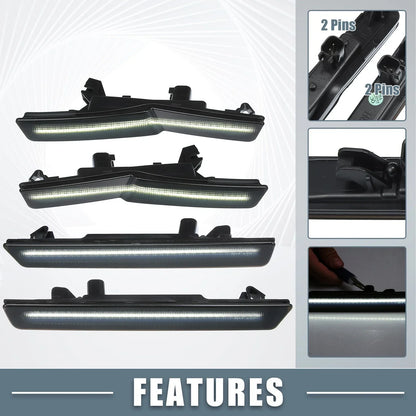 Smoked Lens LED Side Marker Lights for Dodge Challenger (2018 - Present)