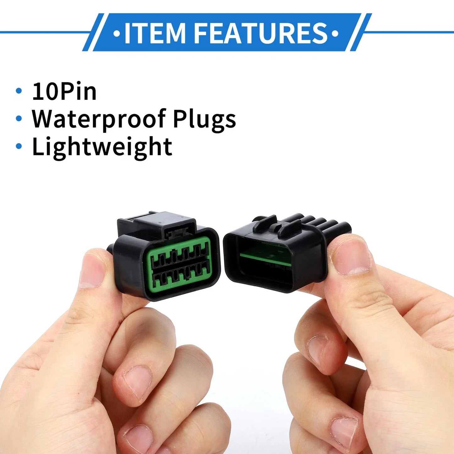 10 Pin Car Wiring Harness Connector Plug for Hyundai & Kia - 2 x Sets