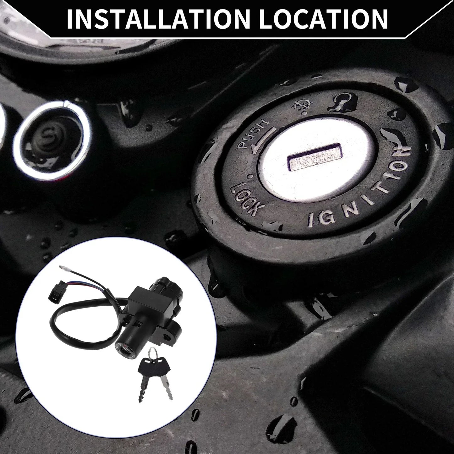 Ignition Key Switch for Honda CBR250 MC19 MC22 (1988-1994) 1 Set