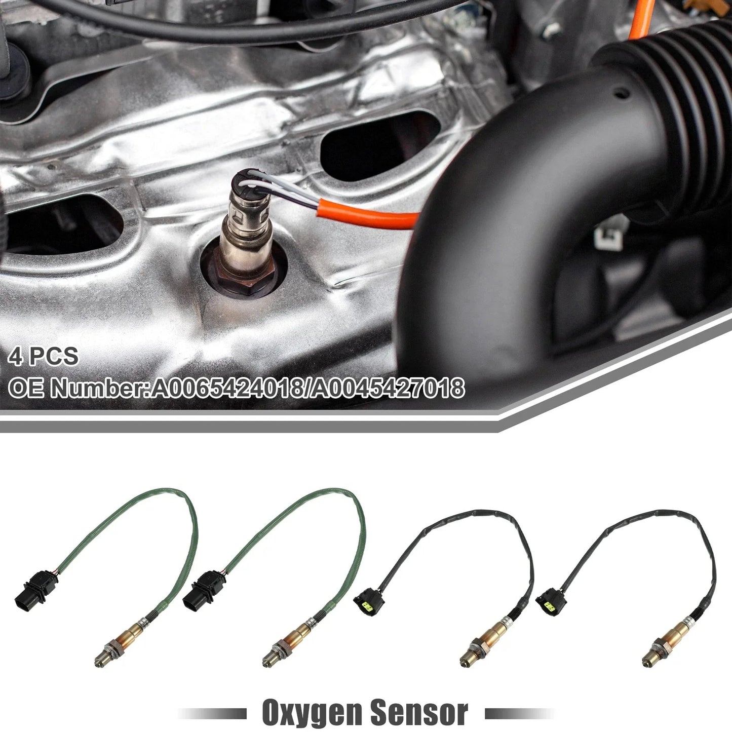 4 x O2 Oxygen Sensors for Mercedes-Benz GL450 2007-2012 V8 4.7L