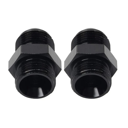 Black Aluminum AN12 Flare to 12AN ORB Male Fitting Adapter w/ O-Rings
