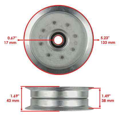 Deck Idler Pulley Large Replacement for John Deere L100 L108 L110 L120 (2006–2022)