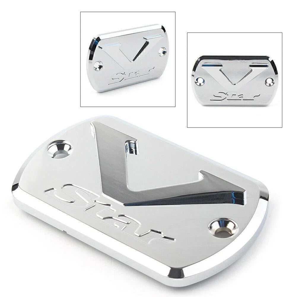 Front Brake Fluid Cap Reservoir Cover for Yamaha V Star XVS 650/1100/1300