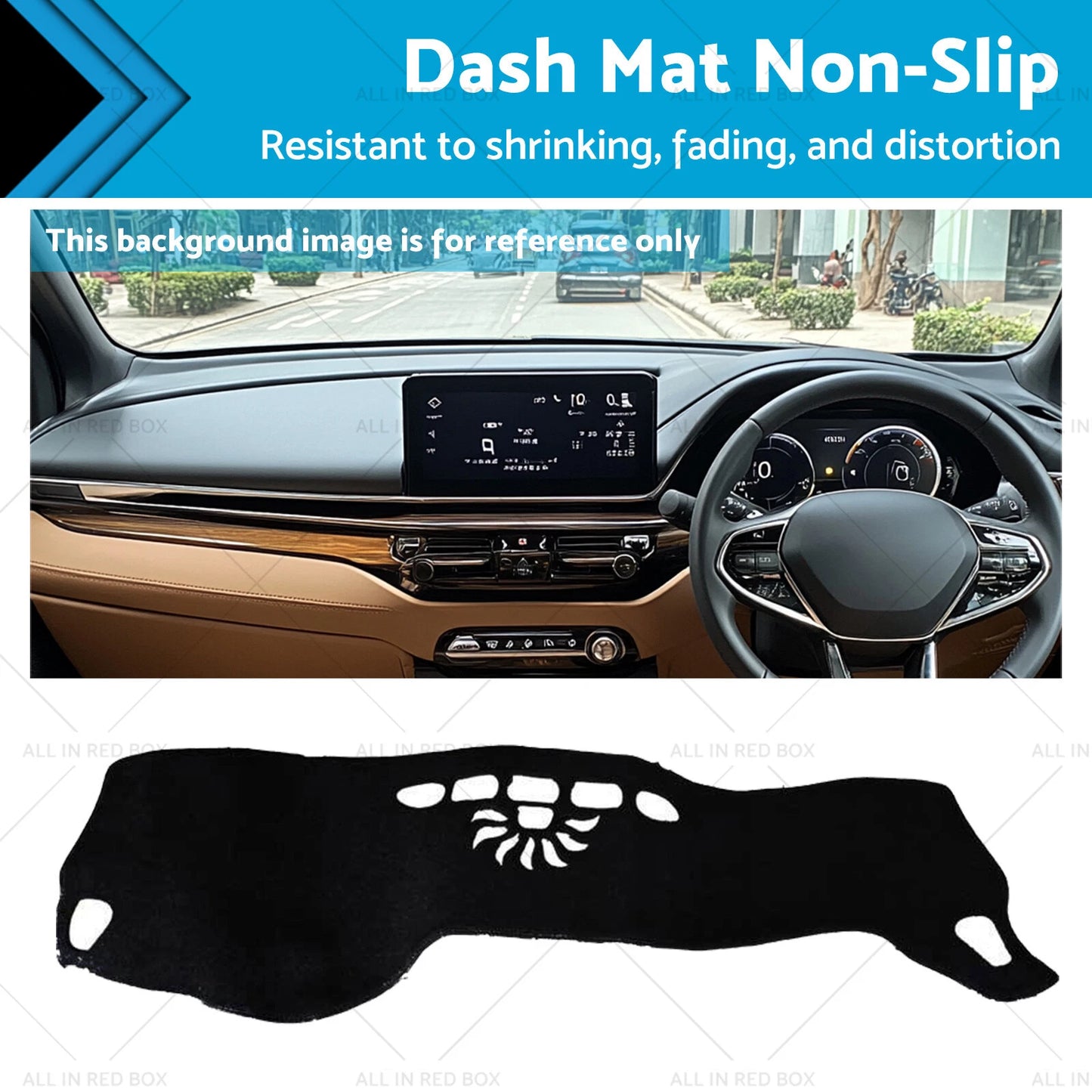 Non-Slip Dash Mat Cover for Chery Tiggo 4 Pro (2024) Black