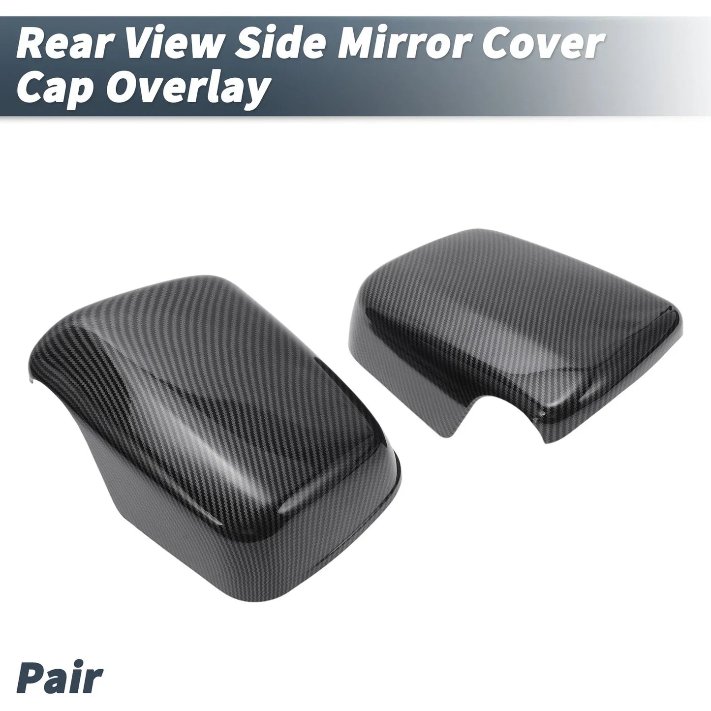 Rearview Mirror Cover Overlay Black Carbon Fiber for Lexus RX300 (1999-2003)