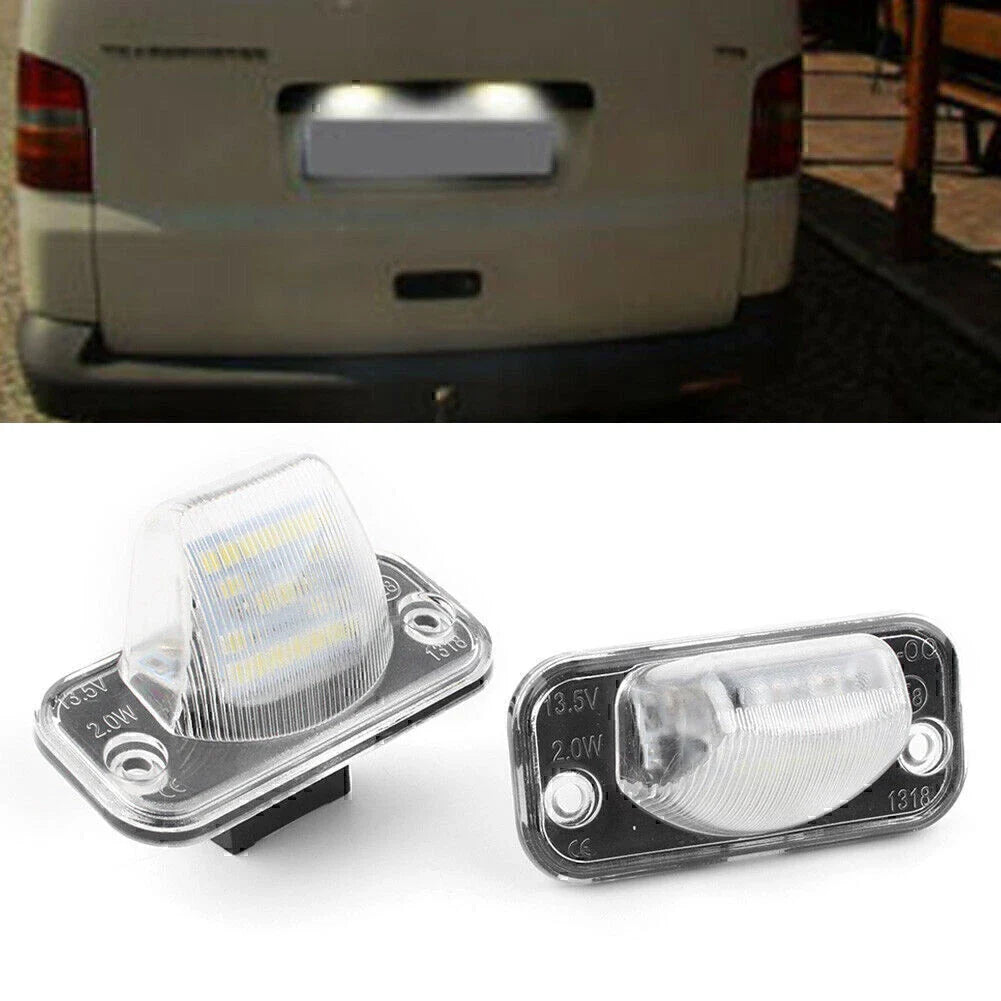 Error Free LED License Plate Lights for VW T4 Transporter, Caddy (90-03)