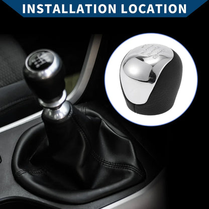 6 Speed Manual Gear Shifter Knob for Hyundai Elantra (2008-2009) Faux Leather