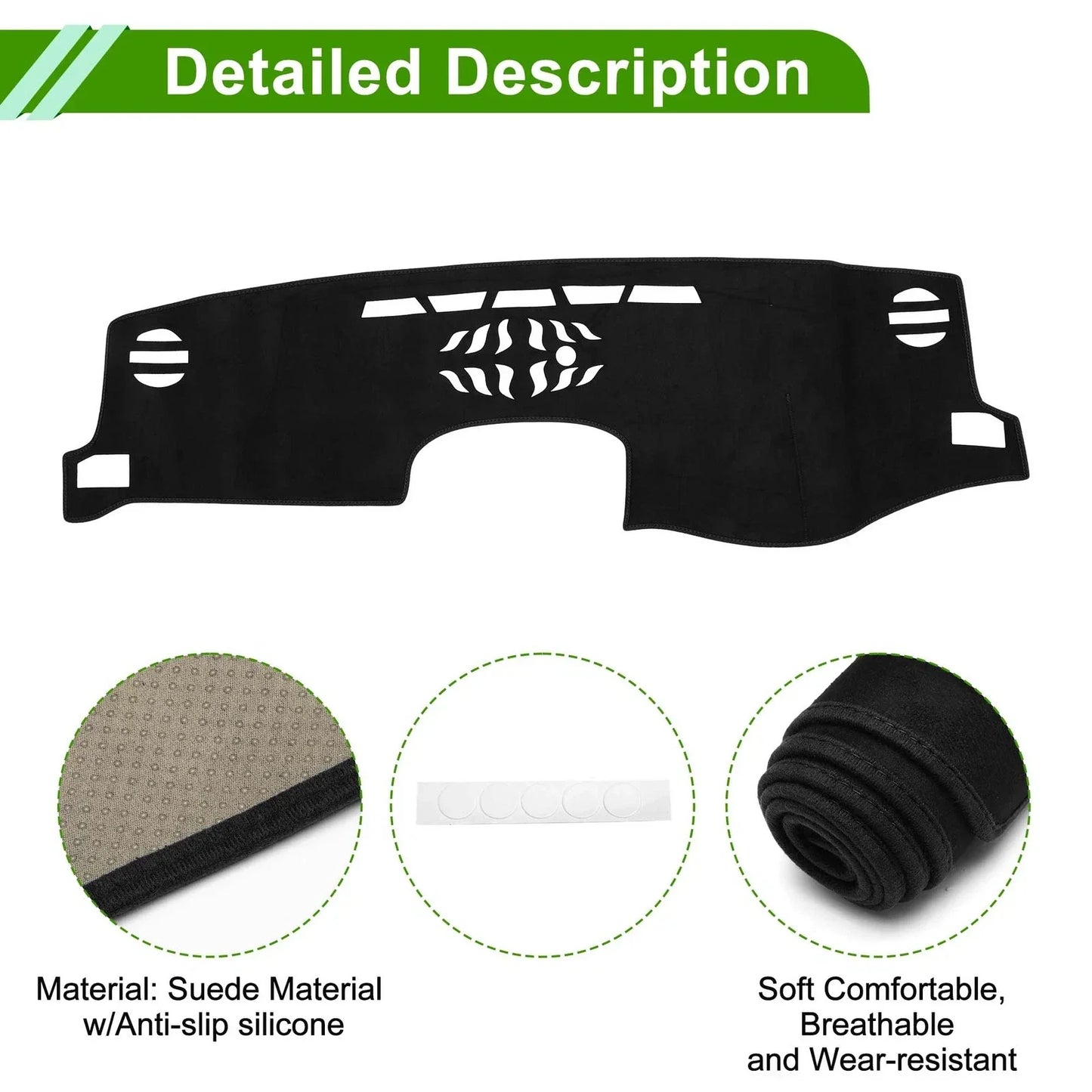 Dashboard Cover Mat for Lexus NX200T/NX300/NX300h (2014-2020) Black