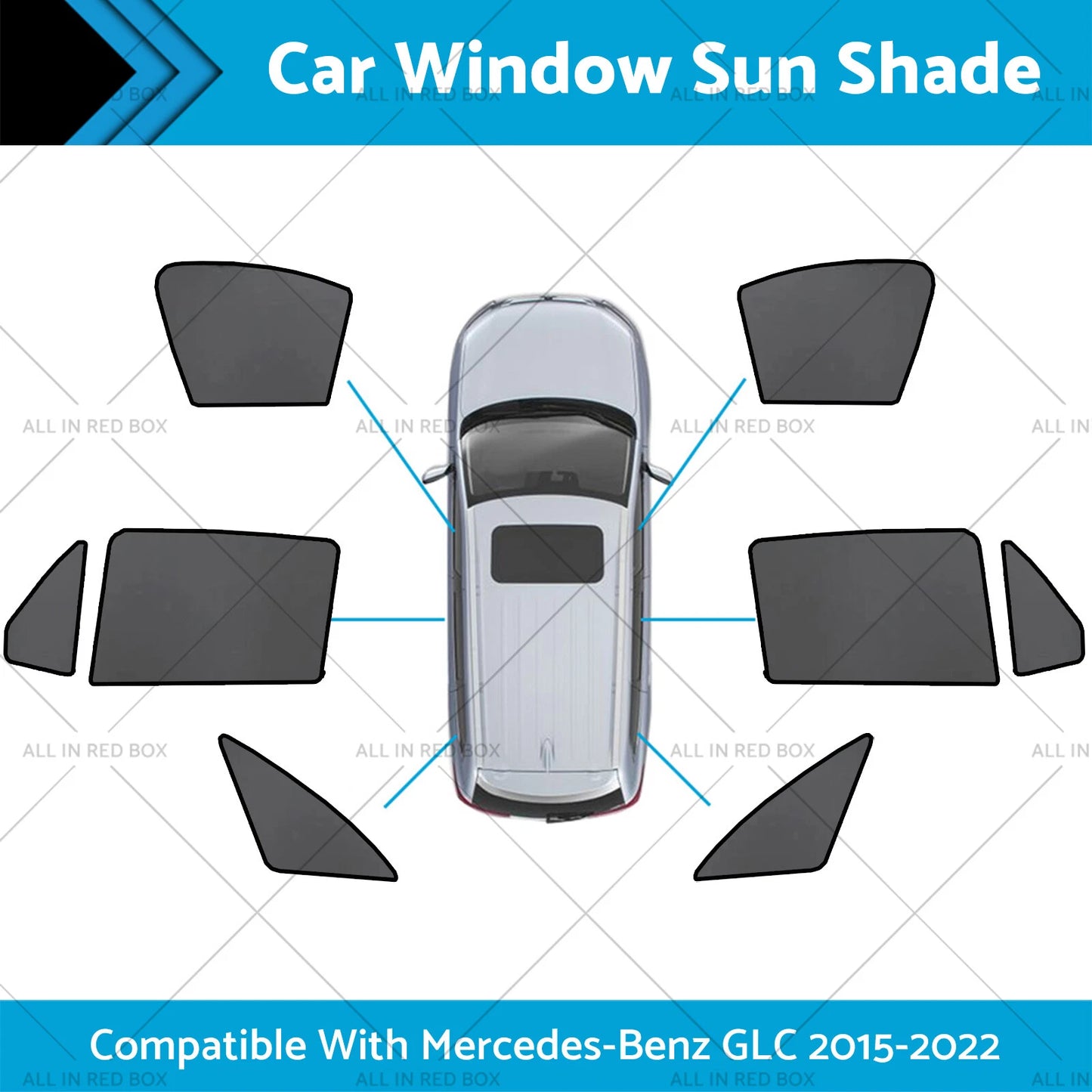 Magnetic Mesh Sun Shades for Mercedes-Benz GLC (2015-2022)