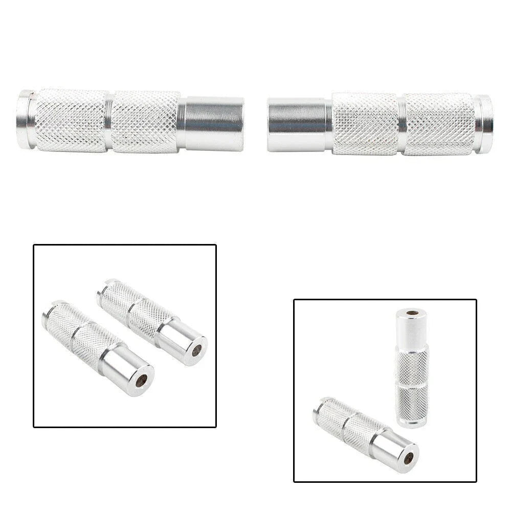 CNC Silver Rear Foot Pegs for Universal Motorcycle