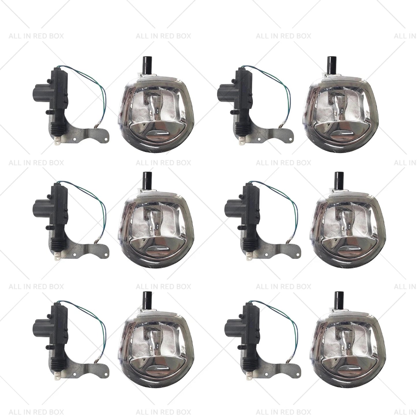 6 x Chrome Power Operated Recessed Whale Tail T-Lock Handle Toolbox