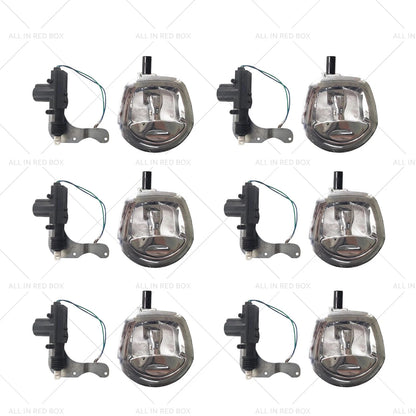 6 x Chrome Power Operated Recessed Whale Tail T-Lock Handle Toolbox