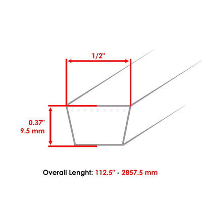 Deck Belt Replacement 40 Inch for Gravely Ariens Mini-ZT 1540 (2012–2017)