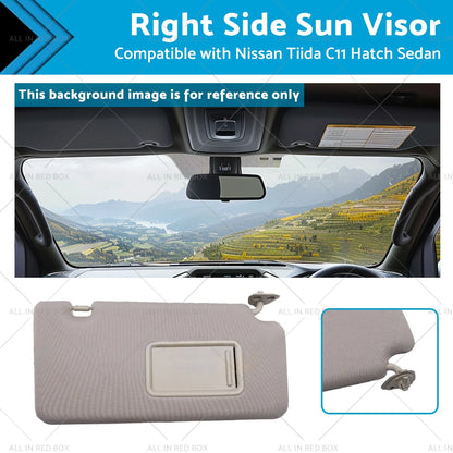 Right Side Sun Visor for Nissan Tiida C11 Hatch Sedan (2004-2012)