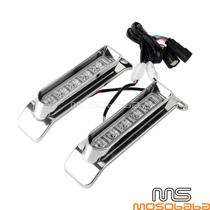 Chrome Saddlebag Filler LED Lights for Harley FLHR FLHTCU FLHTCUL FLHTKL (2014-2023)