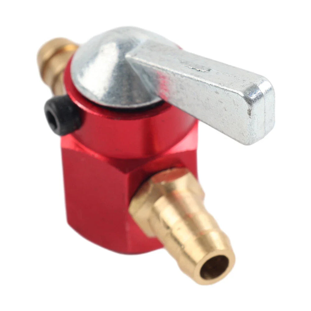 8mm On-Off Fuel Tap Gas Valve Petcock for Motorcycle Inline - Red