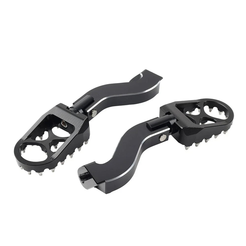 Black Rear Passenger Pedals Mount Kit for Harley Touring Electra Glide (1993-2024)