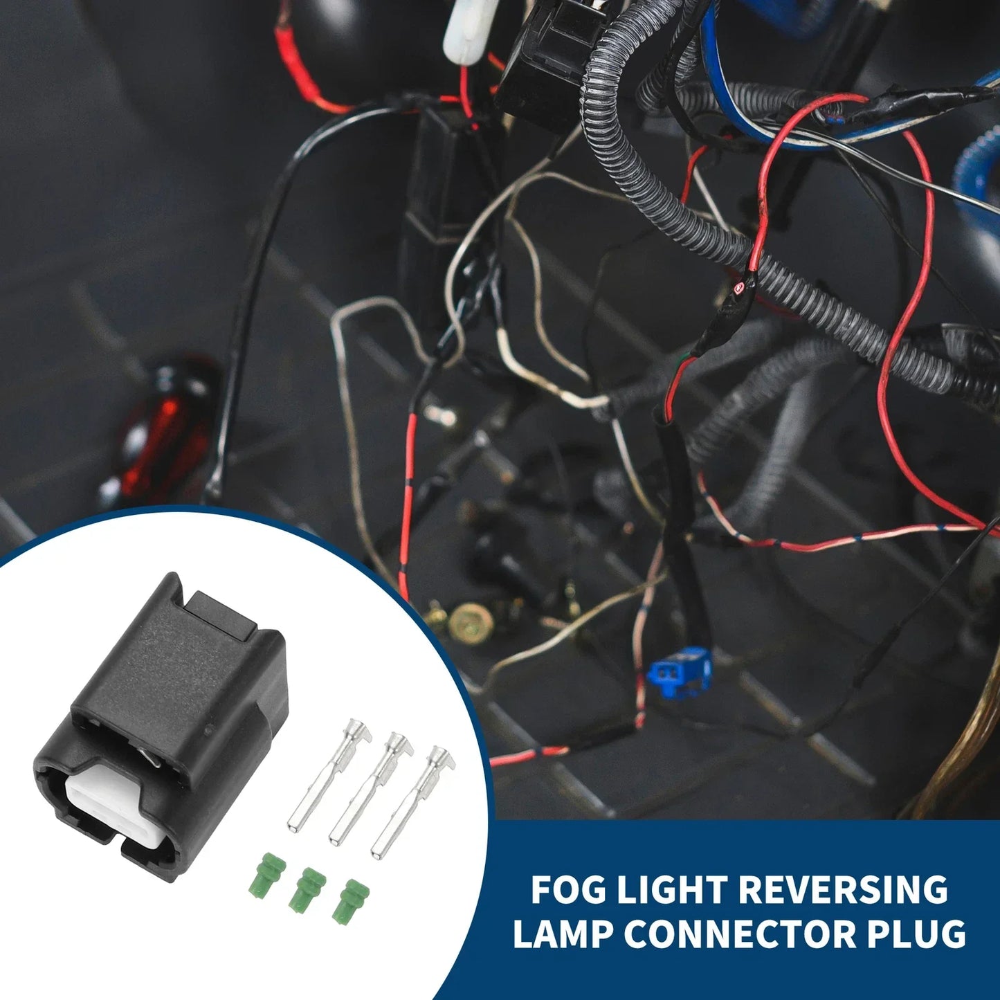Fog Light Connector Plug for Honda (2016-2021) - 3 x Female Wire Terminals