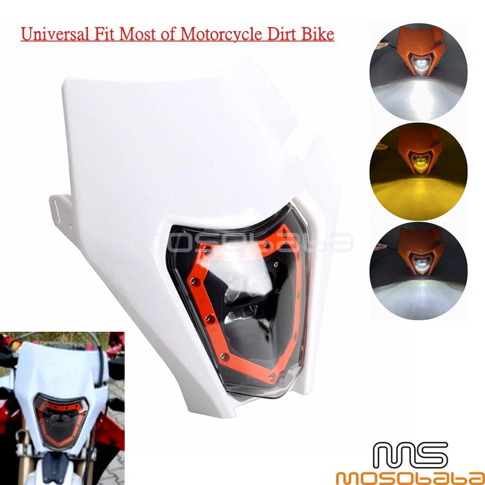 LED Headlight Cover for Yamaha WR450F WR250R YZ125 TTR230 CRF230 (2007-2023)