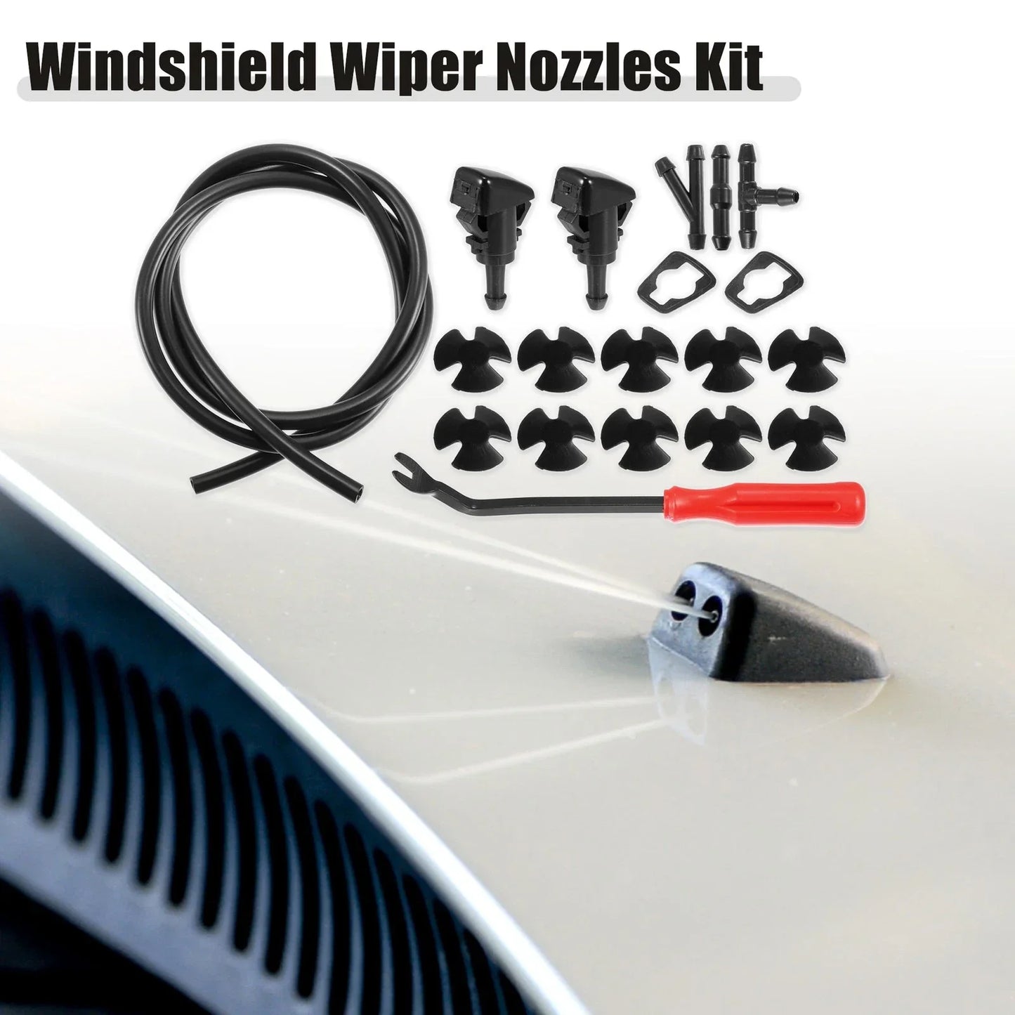 Front Windshield Washer Nozzle Kit for Dodge RAM (Fits 2010-2023)