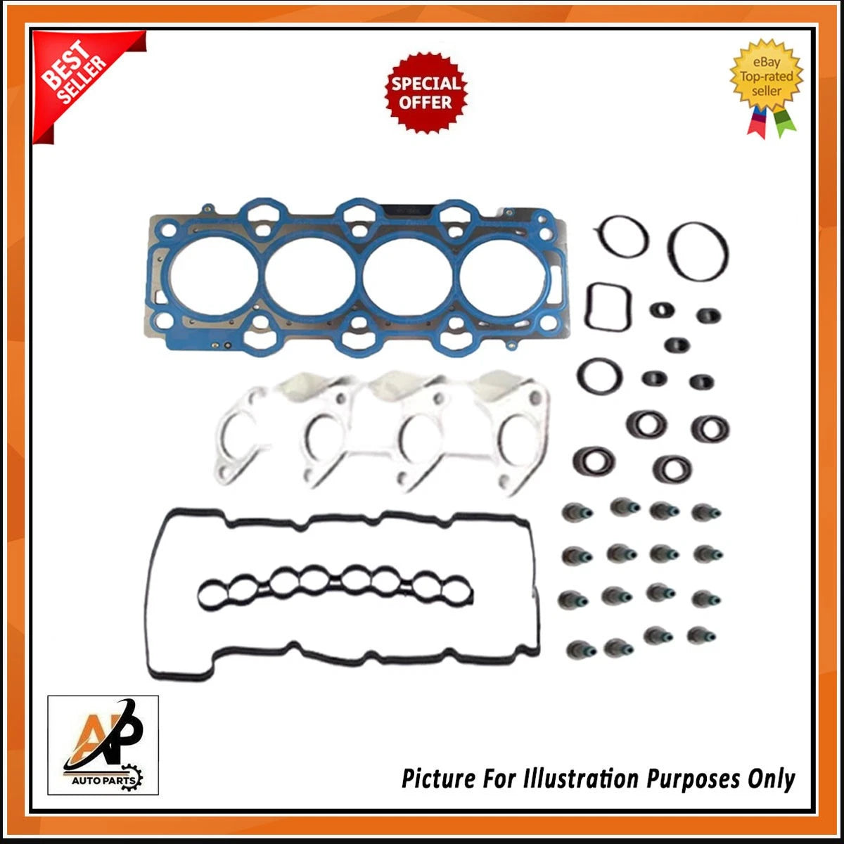 Head Gasket Kit OEM for Hyundai Kia 1.7 CRDi D4FD Engine (2008–2013)