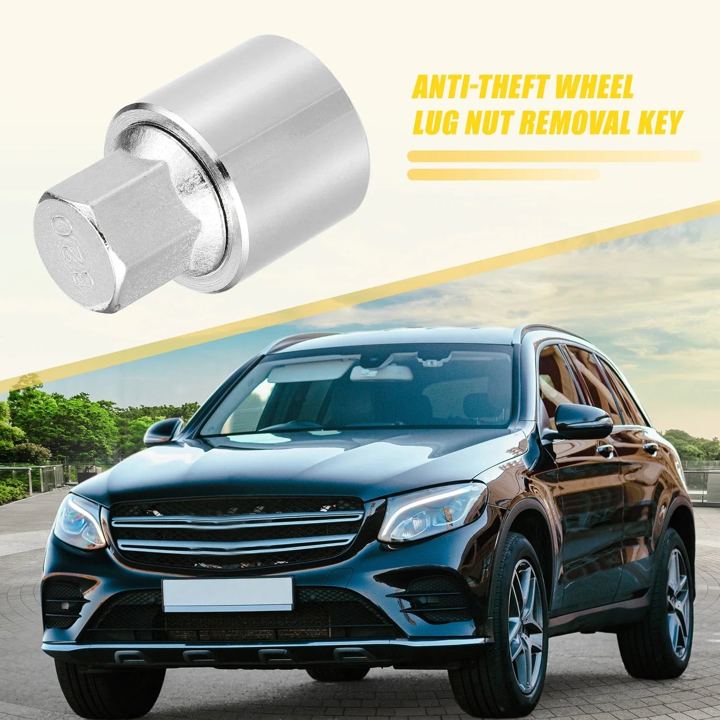 320 Wheel Lock Lug Nut Set with Protector Socket for Mercedes Benz