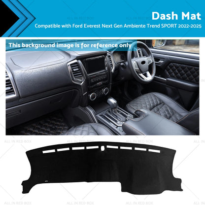 Black Dash Mat for Ford Everest Next Gen 2022-2025
