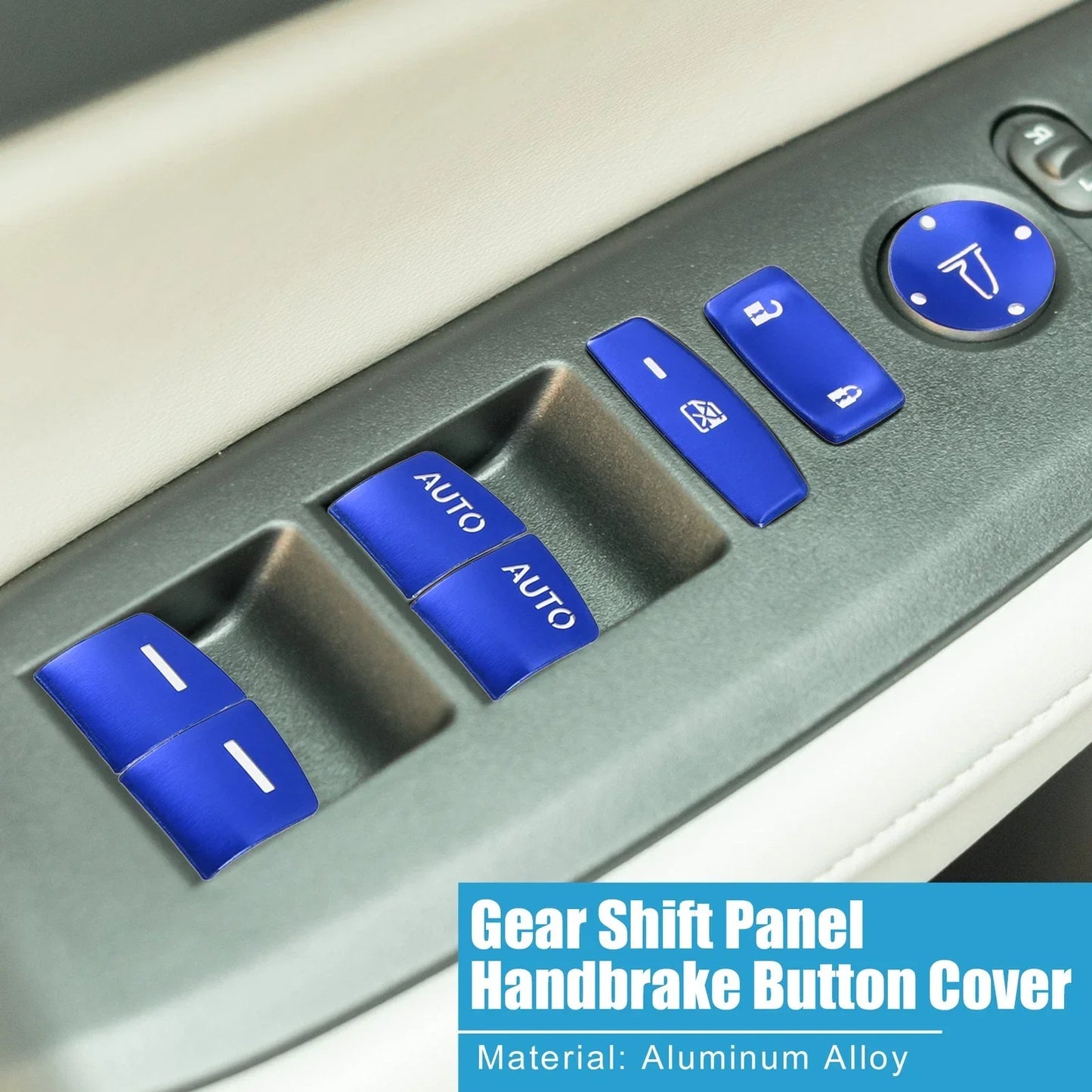 10 x Car Master Window Switch Button Covers for Honda Accord (2018-2022) Blue