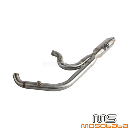 2-in-1 Exhaust Muffler Pipe for Harley Softail Fat Bob Low Rider (2018-2023)