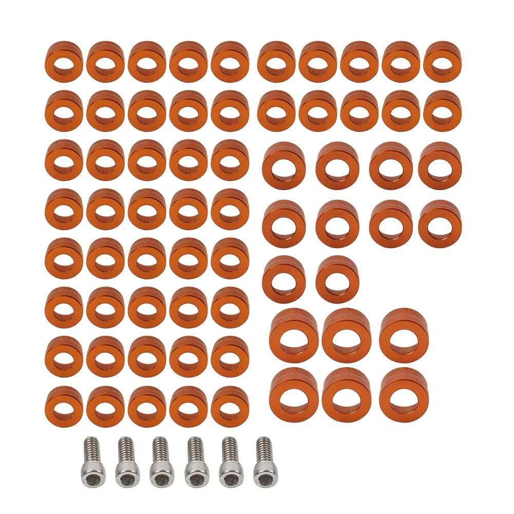 66X Engine Bolt Topper Cap Orange for Harley Twin Cam Touring Road Glide