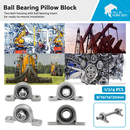 Zinc Alloy Metal Ball Bearing Pillow Block 8/10/12/20mm for Car Model