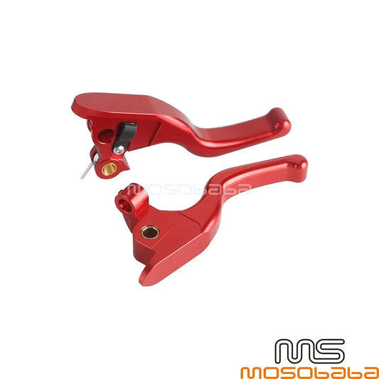 3 Finger 5.3'' Red Brake & Clutch Levers Set for Harley Road Glide (2015-2023)