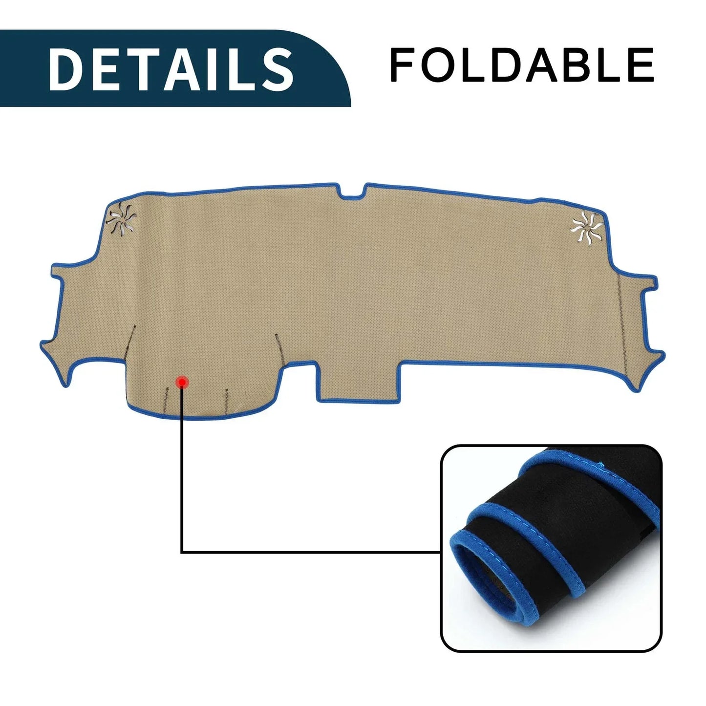 Dashboard Cover Mat for Honda STEPWGN AIR SPADA 6th 2022-2023 Black Blue