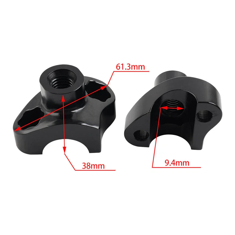 1" CNC Handlebar Risers w/Mount Screws Chrome for Harley Davidson