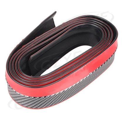 Carbon Fiber Front & Rear Lip Splitter Body Spoiler w/ Adhesive for Car