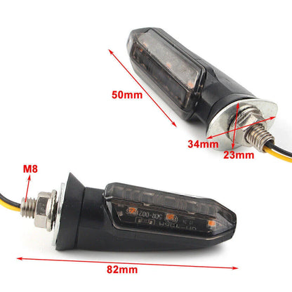 Smoke LED Turn Signal Indicator Lights for Universal Motorcycle
