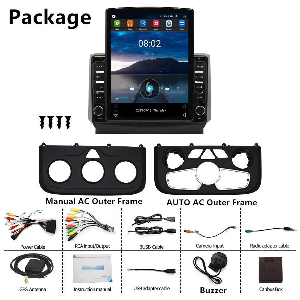 9.7'' Android 13 Car Stereo Radio for Dodge RAM 1500 2500 3500 4500 5500 (2013-2023)