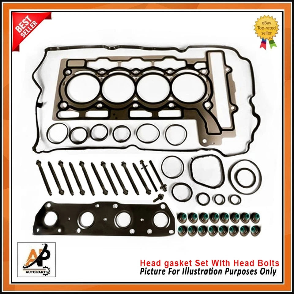 Cylinder Head Gasket Set Replacement with Head Bolts for Mini Cooper S R57 R58 (2010–2013)