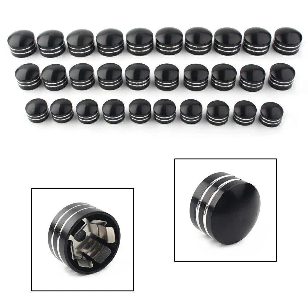 9mm Motor Bolt Topper Caps Covers for Harley Dyna V-Rod (2006-2017) - 10PCS