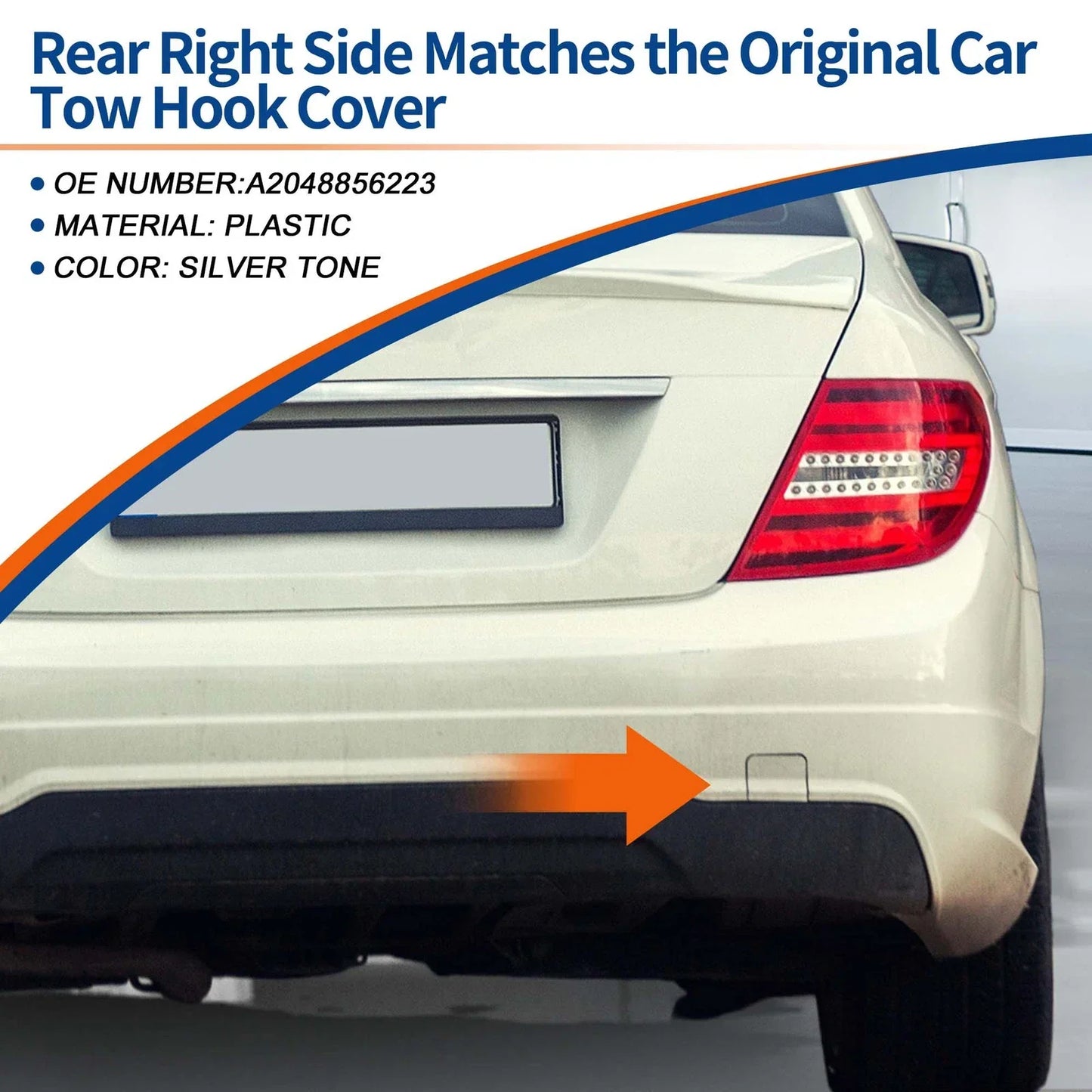 Rear Right Tow Hook Cover for Mercedes-Benz C-Class (2012-2015)