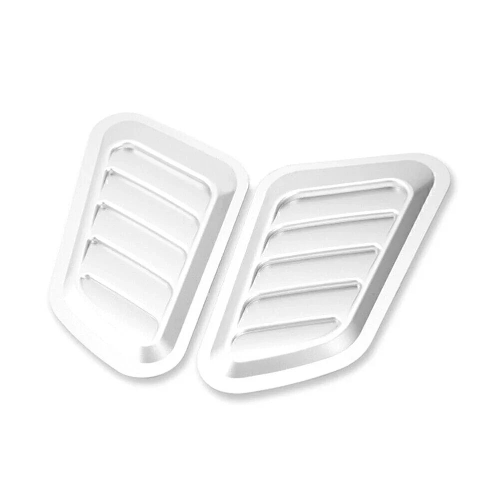 Silver Air Flow Intake Hood Scoop Vent Cover for Auto Car (No Year Specified)